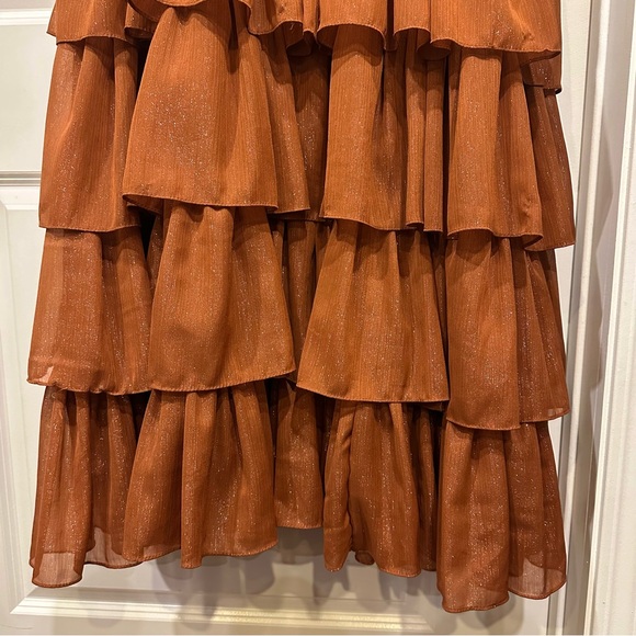 MAC DUGGAL | SPARKLY RUFFLE LAYERED GOWN #49287 - Picture 6 of 15